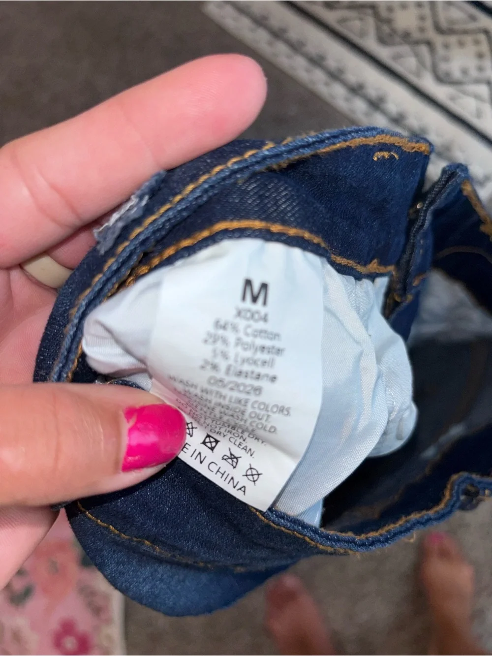 Dark Blue Distressed Denim Shorts